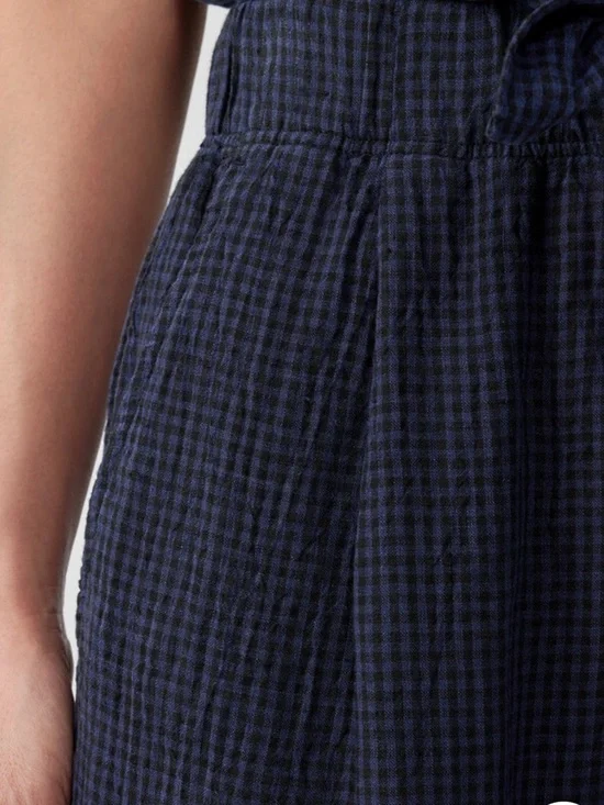 Eileen Fisher Puckered Organic Linen Tapered Pant - Picture 4 of 7